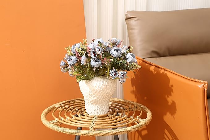 Artificial Flowers Vintage Fake Peony Flowers Silk Mini Plastic Peony Bridal - Image 5