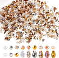 Glass Beads for Jewelry Making -800PCS Brown Crystal Beads for Bracelet Making by ZXOPM