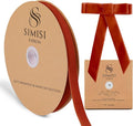 Burnt Orange Velvet Ribbon 5/8'' 25 Yards by SIMISIRIBBON