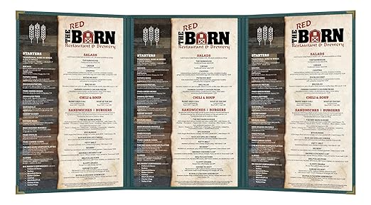 Goodsmart Pajco Style Restaurant Menu Covers – Pack of 10, Side-Load Fold-Out - Image 2