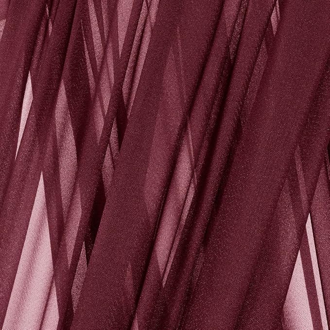 MLMC Burgundy Wedding Arch Draping Fabric 2 Panels 29" x 20 FT Extra Long Gauze - Image 5