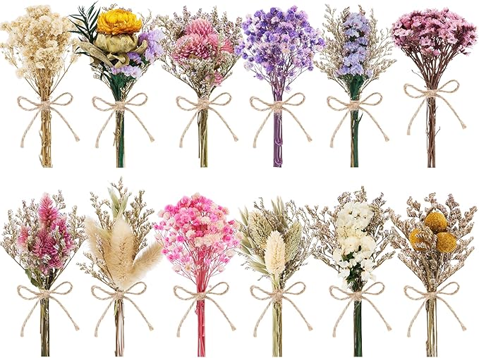 12/24 PCS Charming Dried Flowers Bouquet by WelcometoLawnIdyll