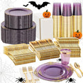 Nervure 350PCS Purple Plastic Plates by Nervure