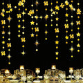 Gold 14th Birthday Decorations Number 14 Circle Dot Star Garland Metallic by pinkblume