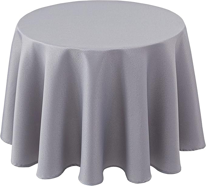 Biscaynebay Textured Fabric Round Tablecloths 70", Parties etc Machine Washable by Biscaynebay