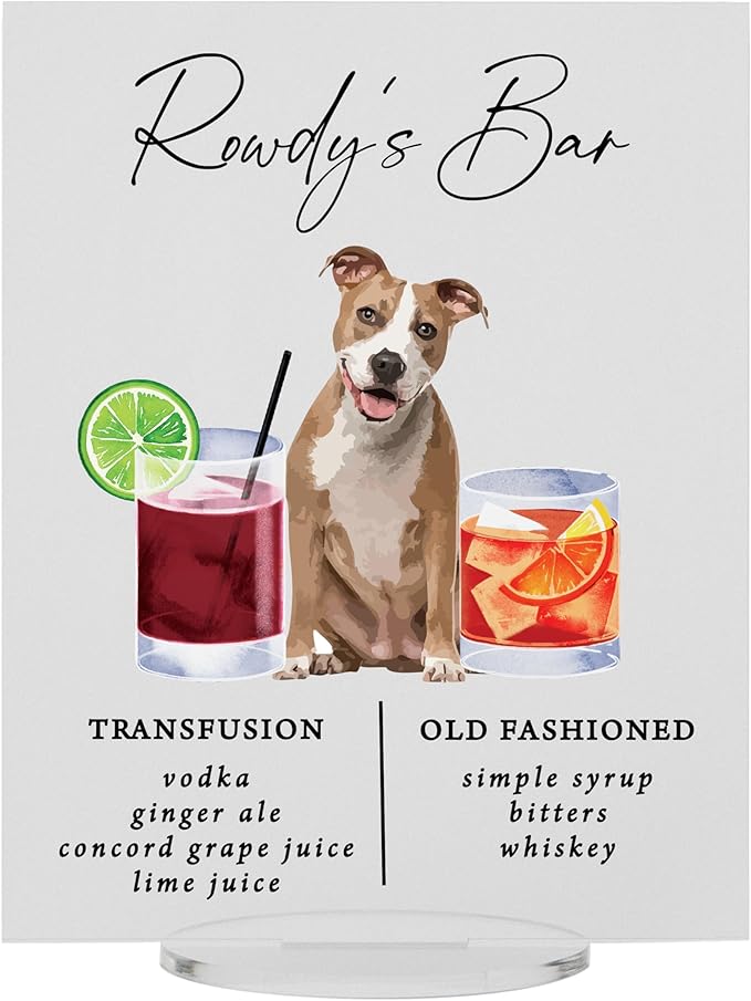 Pet Signature Drink Wedding Signs by Elation+Factory+Co.
