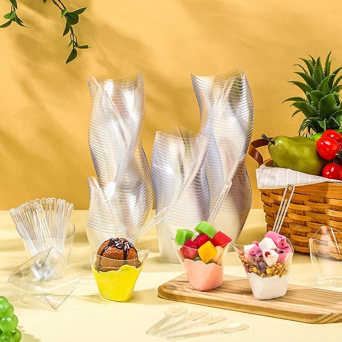 Honeydak 150 Pcs Plastic Dessert Cups without Lids 4.5 oz - Image 5