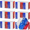6 Pack 29 x108 Inch White Blue Red Wave Foil Fringe Table Skirts Metallic Banner by Ferwzsr