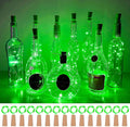 Wine Bottle Lights with Cork 15Pack 10 LED 40 Inches Battery Operated Silver by SmilingTown