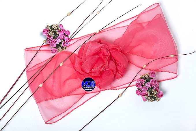 MDS Pack of 25 PCS Organza Chair Sashes Wider Dining Chair Bows Ribbon Tie Back - Image 7