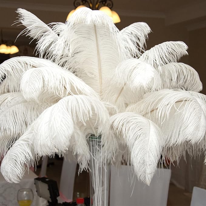 Hanaive 150 Pcs Ostrich Feathers Set Bulk Plumes 12-14 Inch 70 Pcs Large - Image 4