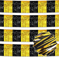 4 Pack 10 Ft Black and Gold Foil Fringe Garland Metallic Streamers Tinsel by LANTIANCHEN