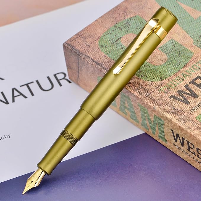 HONG DIAN M2 Black Forest Mini Fountain Pen, Extra Fine Soft Nib & Sleek Shape - Image 7