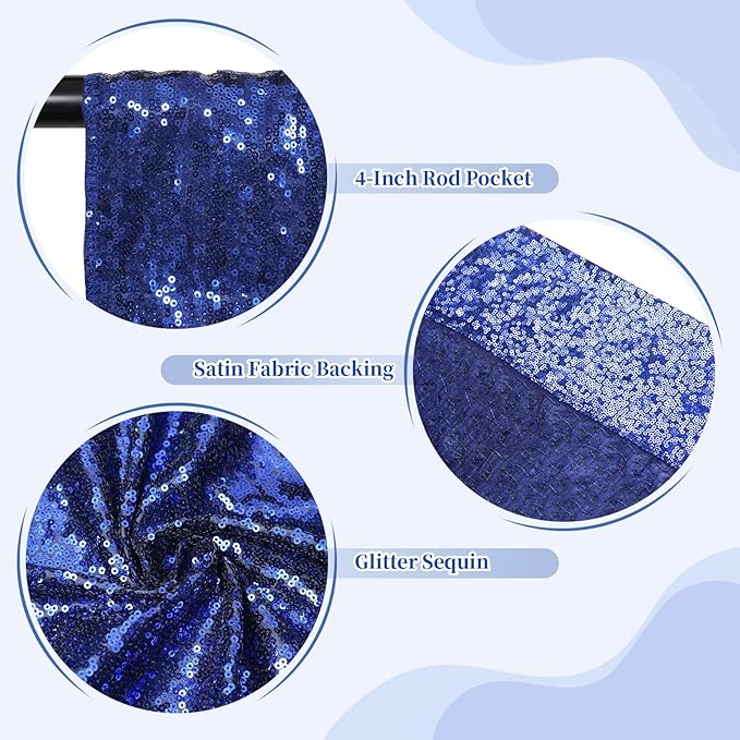 SquarePie Sequin Backdrop Curtain Less See Through Background - Image 6