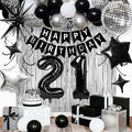 21st Birthday Decorations for Men Women, Fringe Curtains Kit by Birthdaypartyexpert
