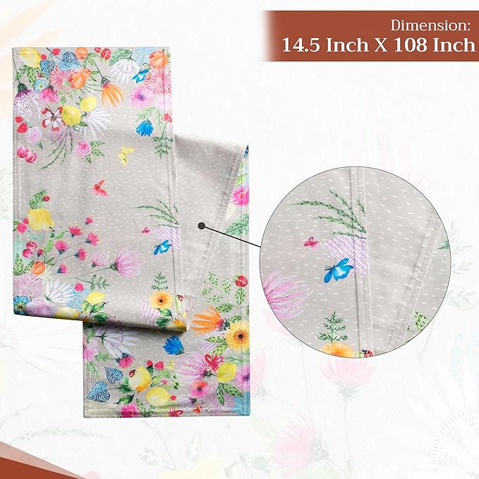 Maison d' Hermine Table Runner 100% Cotton Double Layer Table Runners 108 - Image 4