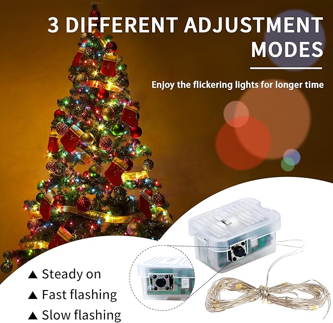 100 Pack Fairy Lights 7Ft 20 LED Twinkle String Lights 3 Modes Battery Operated - Image 4