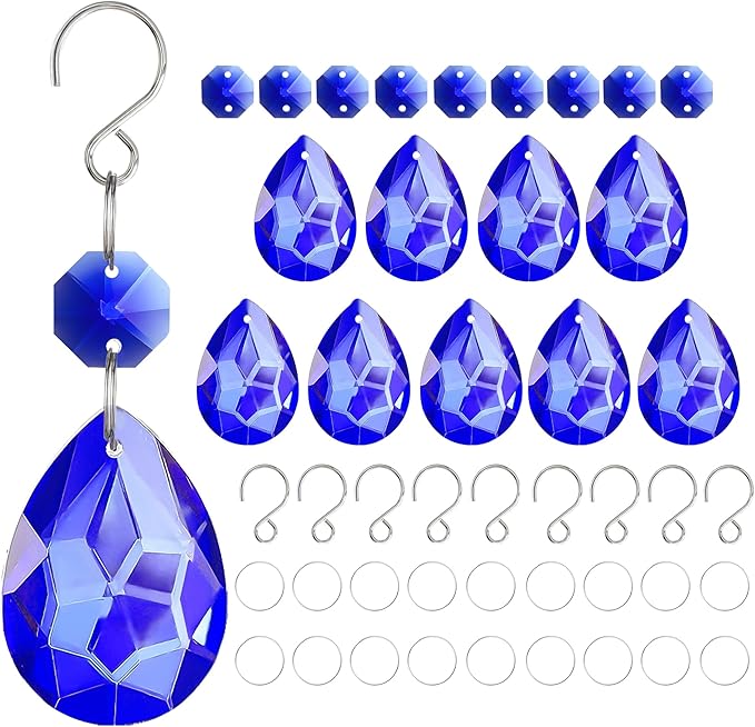 H&D HYALINE & DORA 3Inch Crystal Suncatcher Bauhinia Prisms Pendants 10Pcs - Image 6