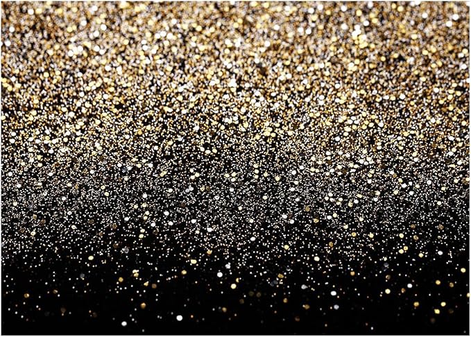 WOLADA Black and Gold Backdrop Golden Glitter Backdrop by WOLADAPhotographyBackdrop