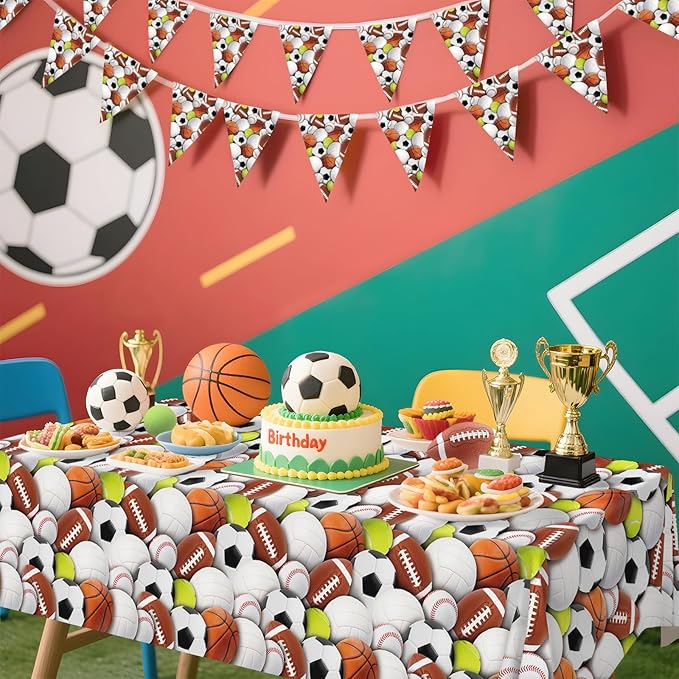 Gatherfun Sports-Themed Party Pack: 2-Pack Boys Birthday Decorations, - Image 4