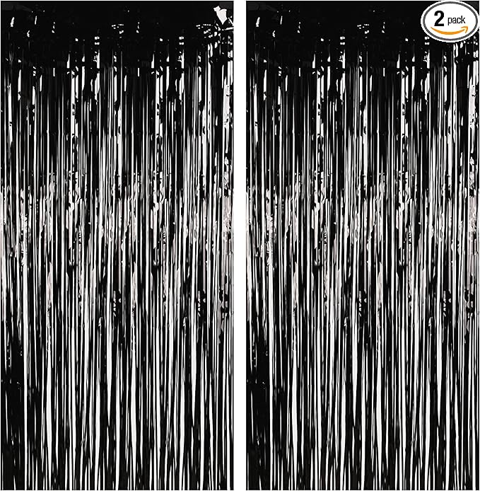 Foil Fringe Curtain Halloweens Party Decorations by BRAVESHINE