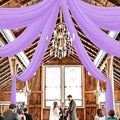 DUOBAO Lavender 5x20ft Chiffon Drapes | Elegant Sheer Wedding Backdrop Curtains by DUOBAO