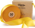 Yellow Ribbon 1-1/2 Inch x 50 Yards Double-Faced Satin Ribbons by Keypan