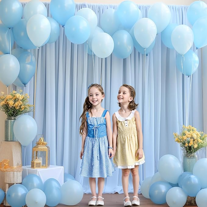 10x10ft Baby Blue Tulle Backdrop Curtain - Image 7
