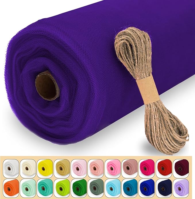 Purple Tulle Fabric Roll by Luceinvita