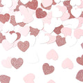 Rose-Gold Pink White Heart Confetti by LastingSurprise
