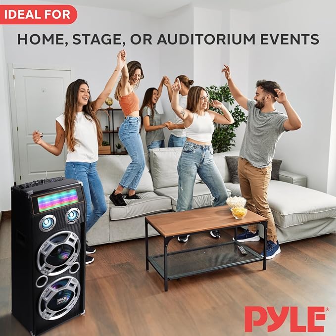 Pyle Wireless Active PA Speaker System - 1000W Portable High Powered Bluetooth - Image 8