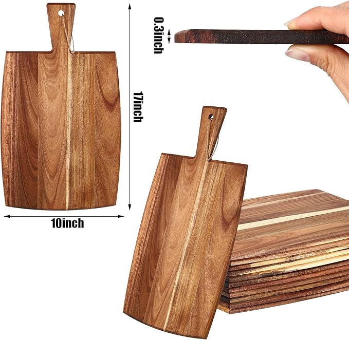 Patelai 12 Packs Wooden Cutting Board Set - Image 2