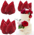Ephlyn 6Pcs Paper Palm Leaves Fan Cake Toppers Palm Leaf Fan Cake Picks Craft by Ephlyn