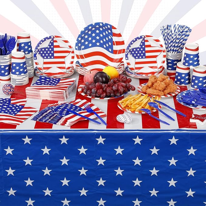 452 Pcs American Flag Party Supplies Veterans Day Decorations - Image 6