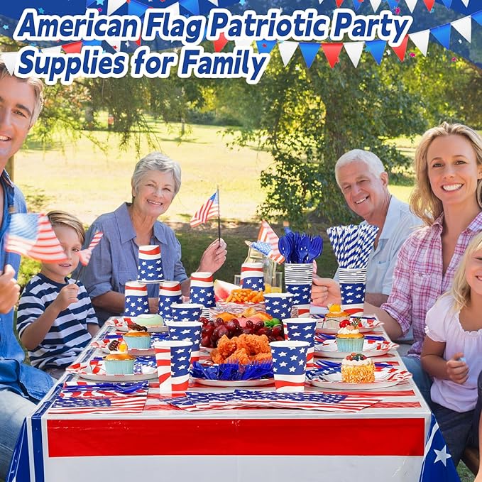 452 Pcs American Flag Party Supplies Veterans Day Decorations - Image 4