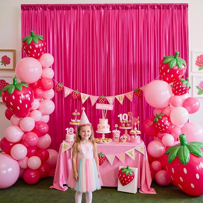 gogoparti 20x10FT Hot Pink Sequin Backdrop Curtain - Image 3
