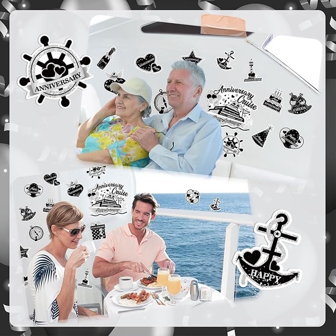 Happy Anniversary Cruise Door Magnets Decorations - Image 5