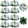 BLOSMON White Flowers for Wedding Centerpieces: 10 Pcs Artificial Roses Flower by Blosmon