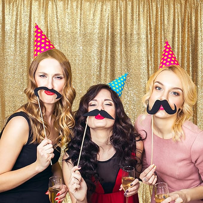 Poise3EHome Gold Sequin Backdrop, 20Ft x 10Ft Glitter Photography Background - Image 7