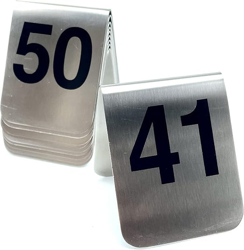 10 Pcs Metal Place Cards Stackable Tent Style Table Numbers，Place Card Holders by TRUEWON