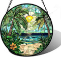 Stained Glass Window Hanging, and Mom 7.8 in by DASTOLL