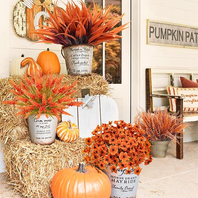 Faux Fall Flowers Outdoor - Image 8