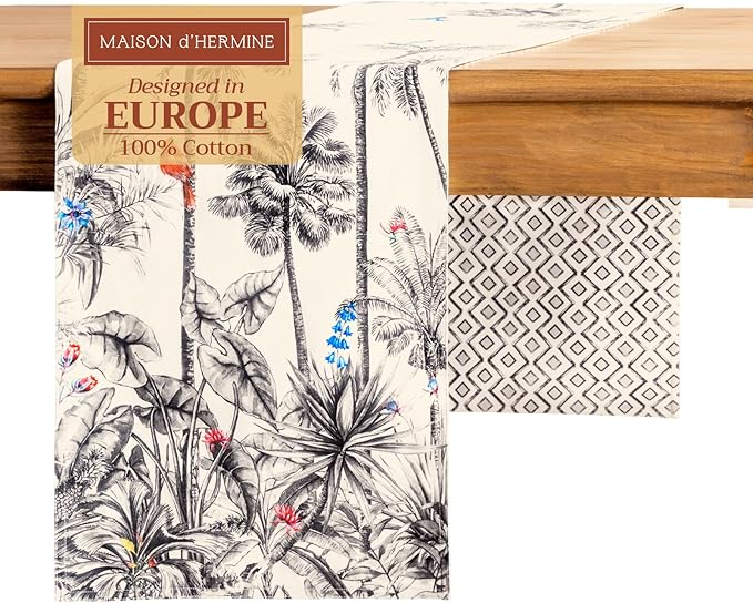 Maison d' Hermine Table Runner 100% Cotton Double Layer Table Runners 108 by MaisondHermine
