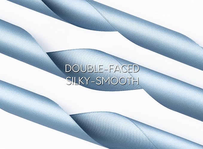Blue Satin Ribbon 1-1/2 Inch x 50 Yards Double-Faced Ribbons - Image 3