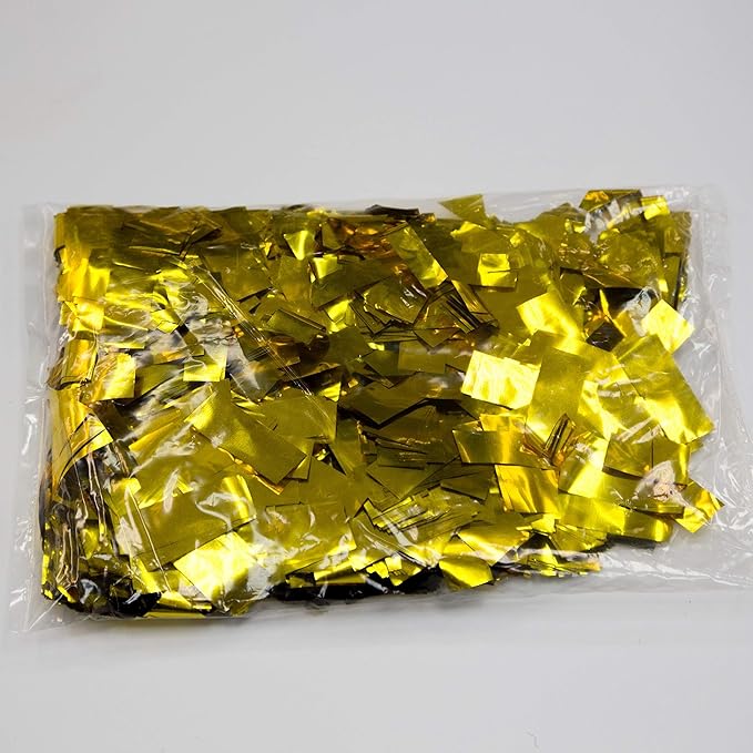 Ultimate Confetti, Rectangular Gold Mylar Shiny Foil Metallic Confetti - Image 5