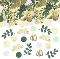 Sage Green 40th Happy Birthday Confetti, 40th Birthday Table Decorations by GYESXYW