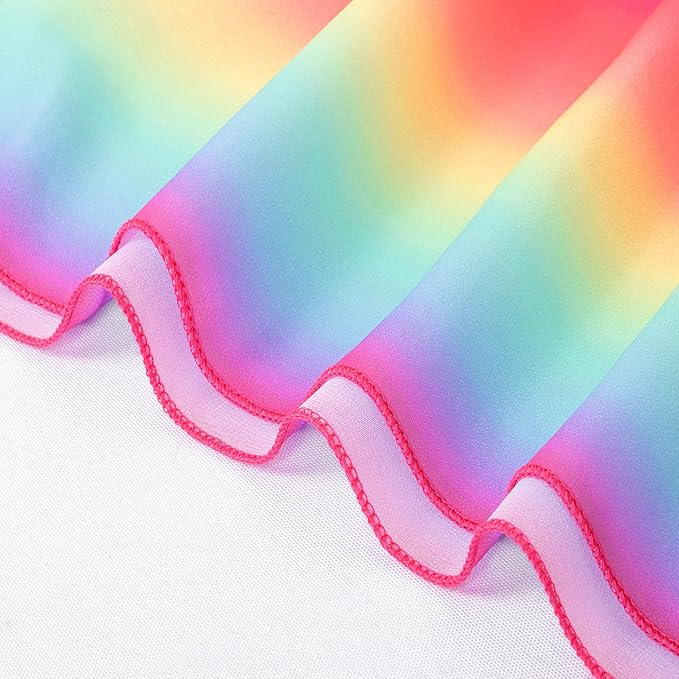 DUOBAO Rainbow Chiffon Wedding Ceiling 10FT Length Photo Background Curtain - Image 4