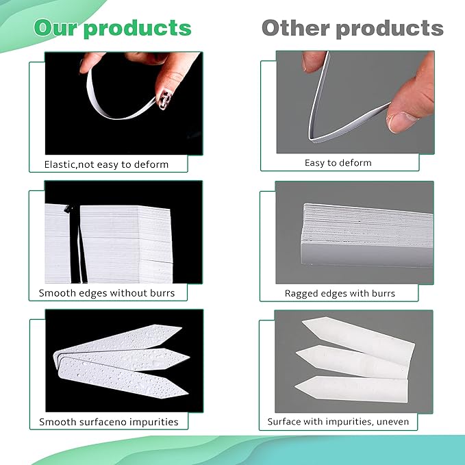 Plant Labels 4 Inch 300Pcs Plastic Plant Name Tags - Image 8