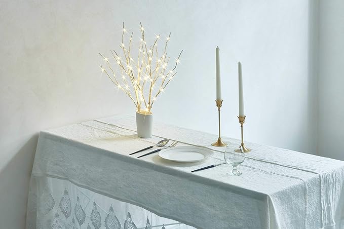 Fudios Lighted Birch Branches 18IN 70 White Willow LED - Image 9