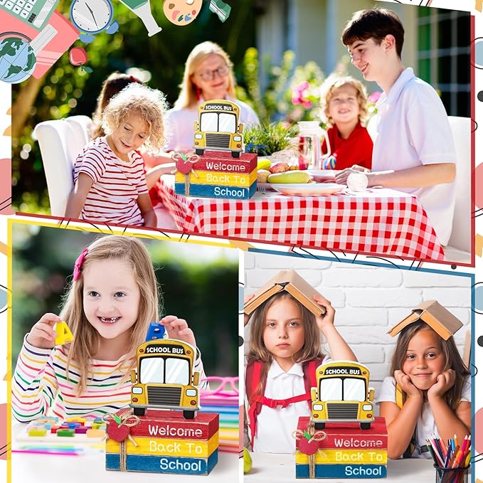 4 Pcs Back to School Table Decorations First Day of School Tiered Tray - Image 5